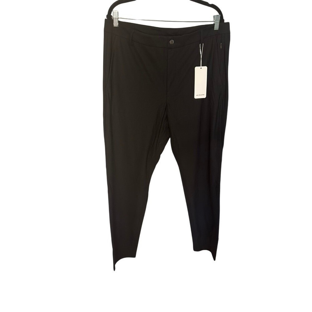 AHA SELECTED Mens Commission Everyday Performance Chino Pants Black 38R NEW